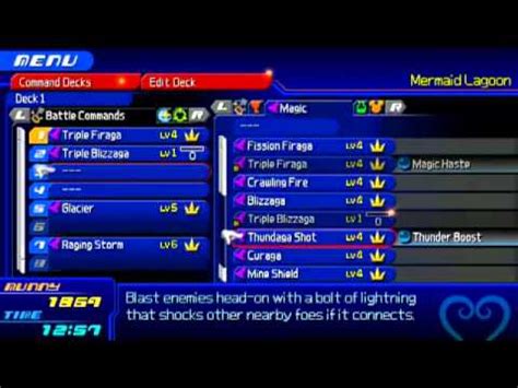 kingdom hearts birth by sleep command list.